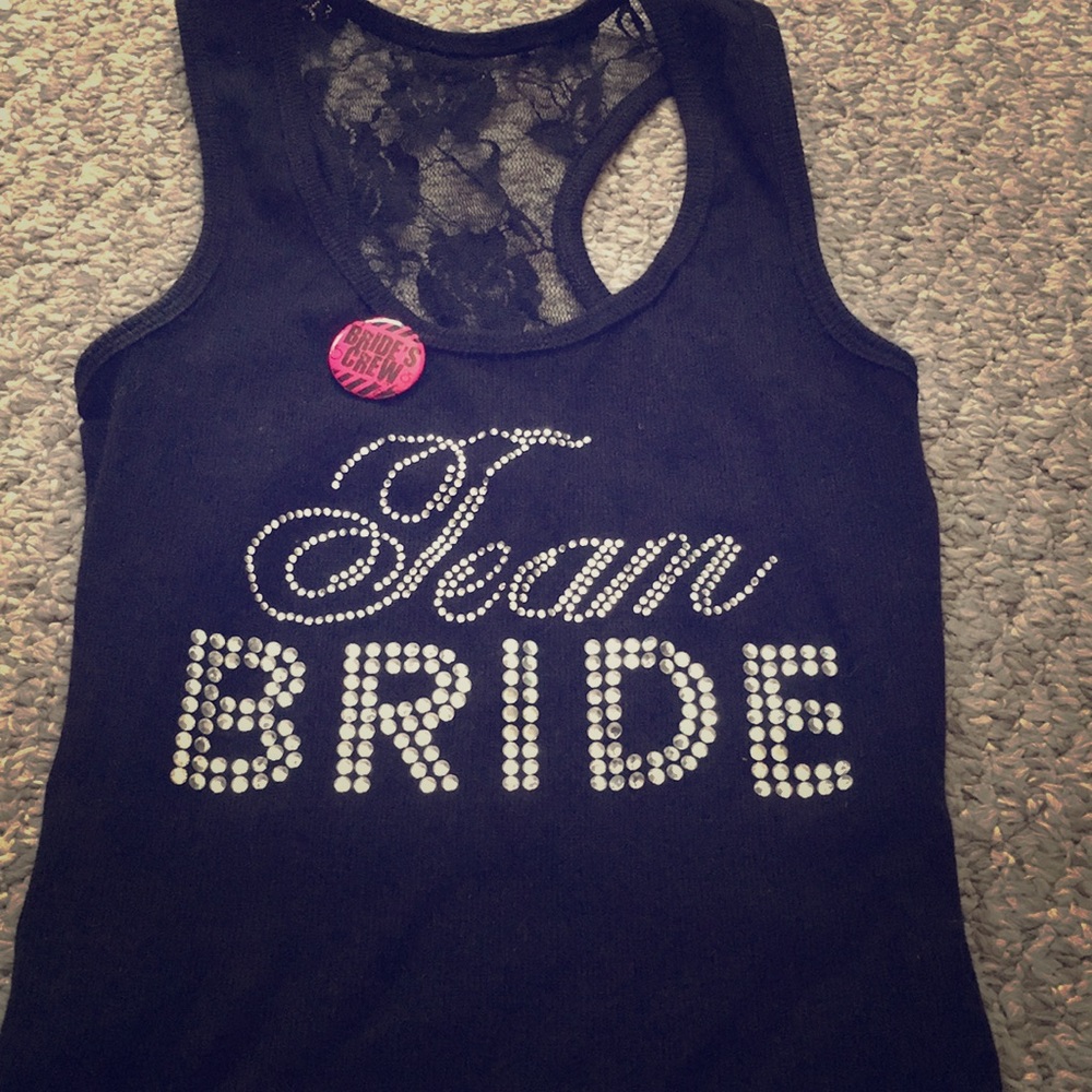 Size small Brides crew Tank. Bling!!